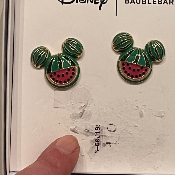 Mickey Mouse Disney BaubleBar Mickey Mouse Watermelon Stud Earrings (NEW) (w/ax) - Picture 14 of 14